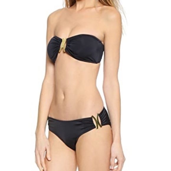 NWT Milly Cabana Womens Cabana Elba Bandeau Bikini Top & Bottom COLOR SeaGreen M - Picture 5 of 11